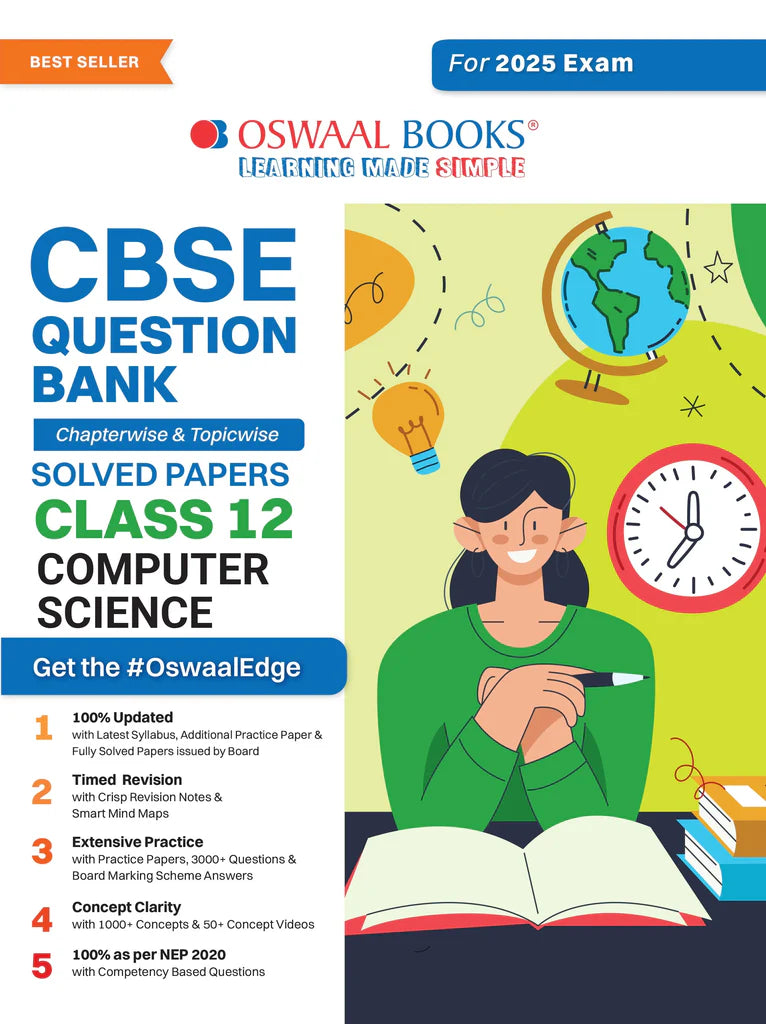 CBSE Question Bank Class 12 Computer Science, Chapterwise And Topicwise Solved Papers For Board Exams 2025