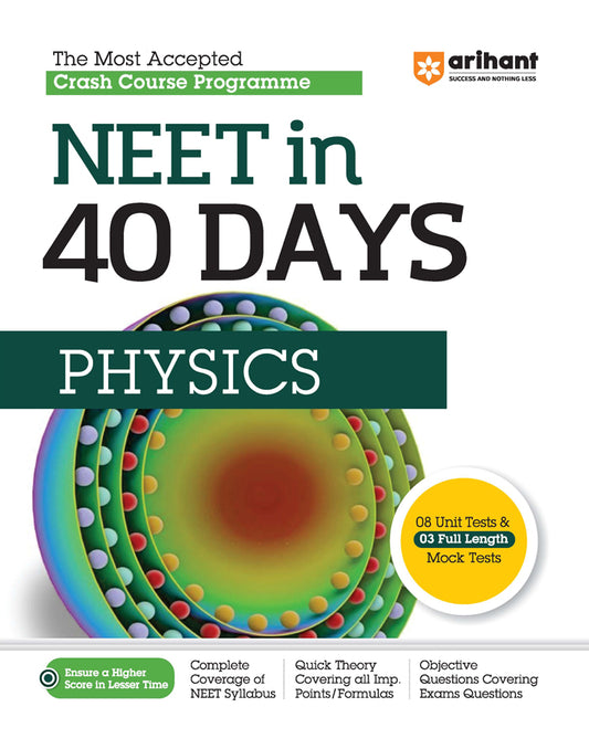 The Most Accepted Crash Course Programme NEET In 40 Days PHYSICS
Paperback
ISBN
:
9789358894271
Edition
:
Fourteen
Binding
:
Paperback