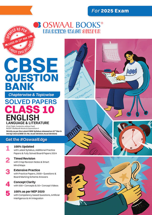 CBSE Question Bank Class 10 English Language & Literature, Chapterwise And Topicwise Solved Papers For Board Exams