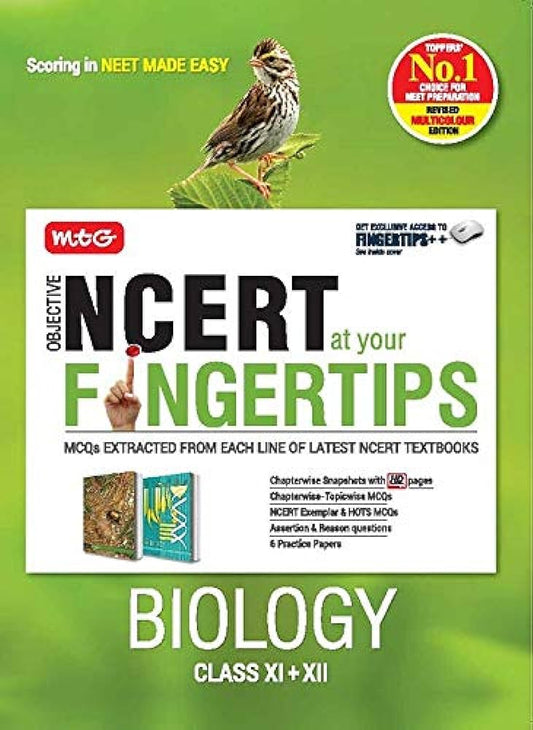 MTG Objective NCERT at your FINGERTIPS Biology - NCERT Notes with HD Pages, Exam Archive & MCQs | Based on NMC NEET Rationalised Syllabus, NEET Books (Latest & Revised Edition 2024-2025