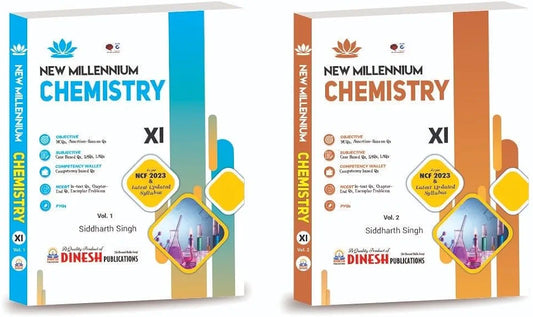 DINESH Publication's New Millennium CHEMISTRY Class 11 (2024-2025 Session) (1 set of 2 Books) Cbse