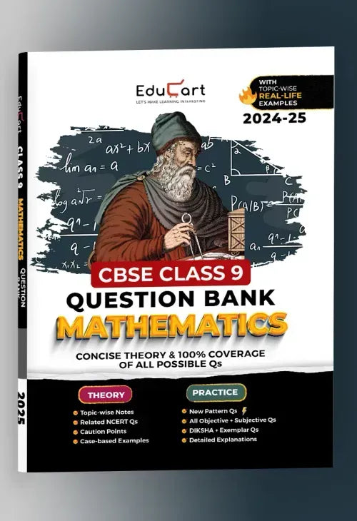 Educart CBSE Question Bank Class 9 Mathematics 2024-25 (For 2025 Board Exams)