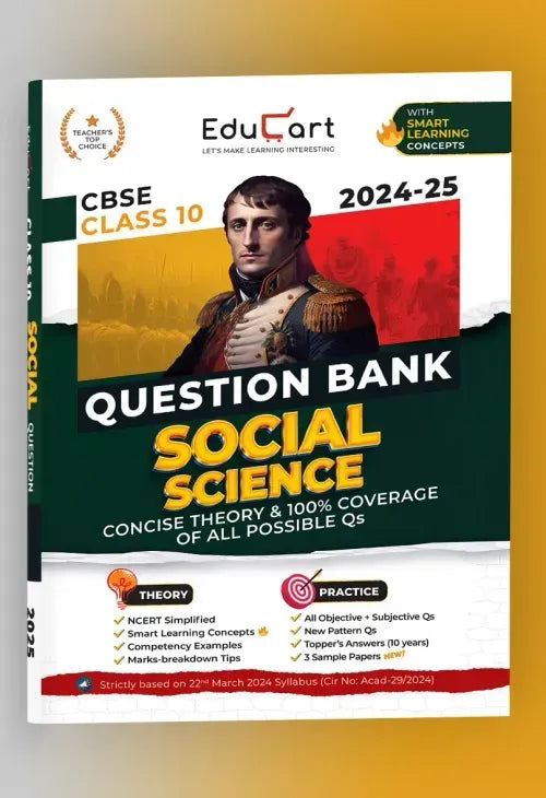 Educart CBSE Question Bank Class 10 Social Science 2024-25 (For 2025 Board Exams)