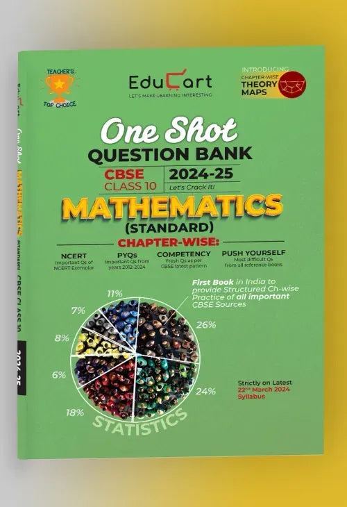 Educart CBSE Class 10 MATHEMATICS STANDARD One Shot Question Bank 2024-25 (for 2025 exam)