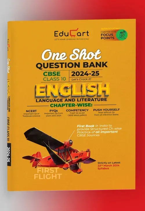 Educart CBSE Class 10 ENGLISH One Shot Question Bank 2024-25 (for 2025 exam)