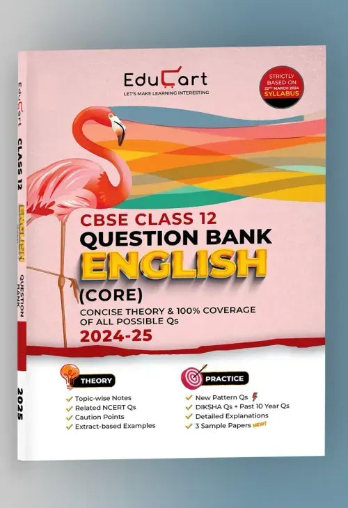 Educart CBSE Question Bank Class 12 English Core 2024-25 (As per latest CBSE Syllabus 23 Mar 2024)