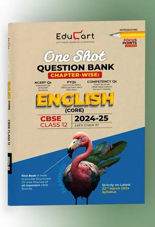 Educart CBSE Class 12 ENGLISH CORE One Shot Question Bank 2024-25 (for 2025 exam)