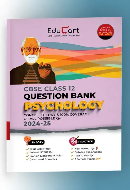 Educart CBSE Question Bank Class 12 Psychology 2024-25 (For 2025 Board Exams)