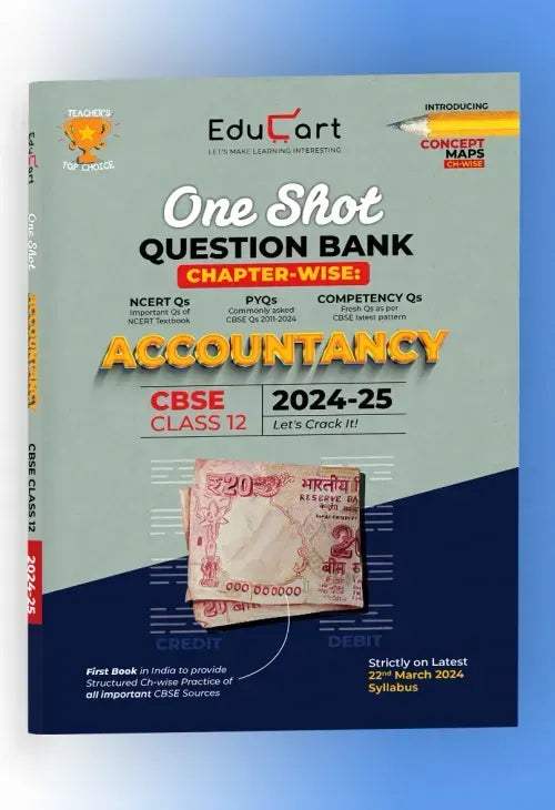 Educart CBSE Class 12 ACCOUNTANCY One Shot Question Bank 2024-25 (for 2025 exam)