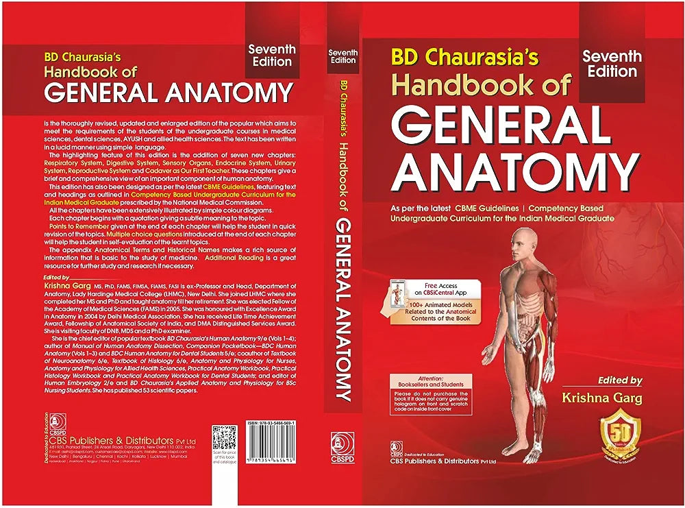 BD Chaurasia  Handbook of General Anatomy 7/e