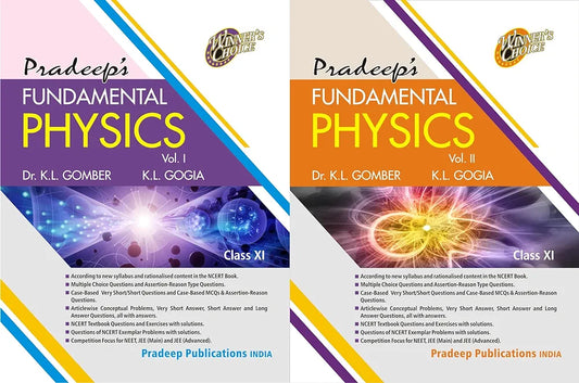 Pradeep  Fundamental Physics Vol 1& 2 for Class 11 (2024-25)