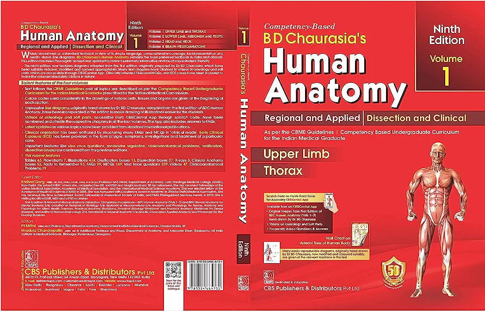 BD CHAURASIAS HUMAN ANATOMY 9ED VOL -1 REGIONAL AND APPLIED DISSECTION ...