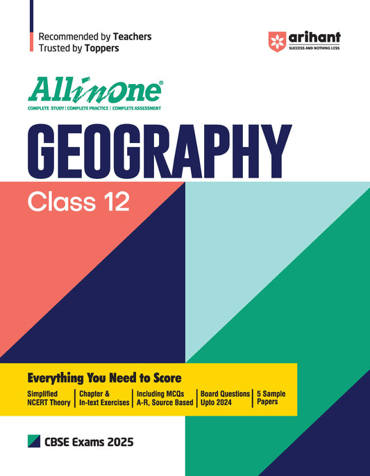 All In One Geography Class 12th Based On Latest NCERT For CBSE Exams 2025 | Mind map in each chapter | Clear & Concise Theory | Intext & Chapter Exercises | Sample Question Papers