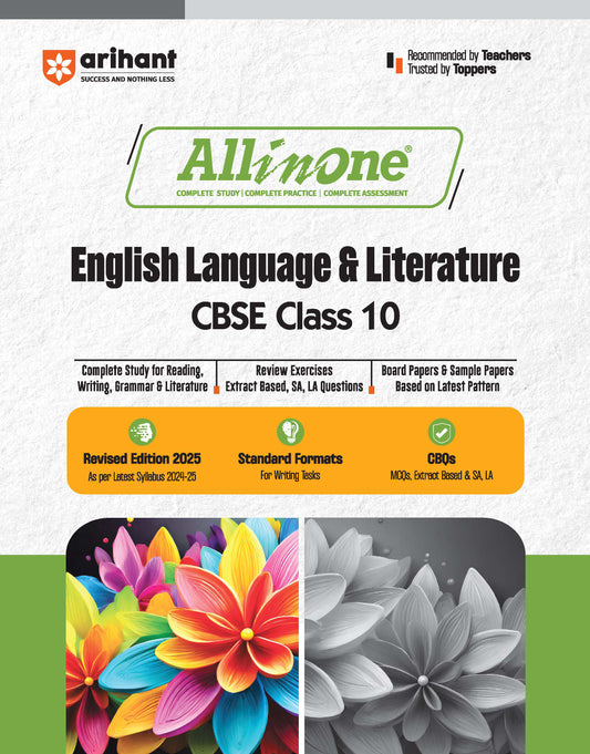 All In One English Language & Literature CBSE Class 10th Based On Latest NCERT For CBSE Exams 2025 | Mind map in each chapter | Clear & Concise Theory | Intext & Chapter Exercises | Sample Question Papers