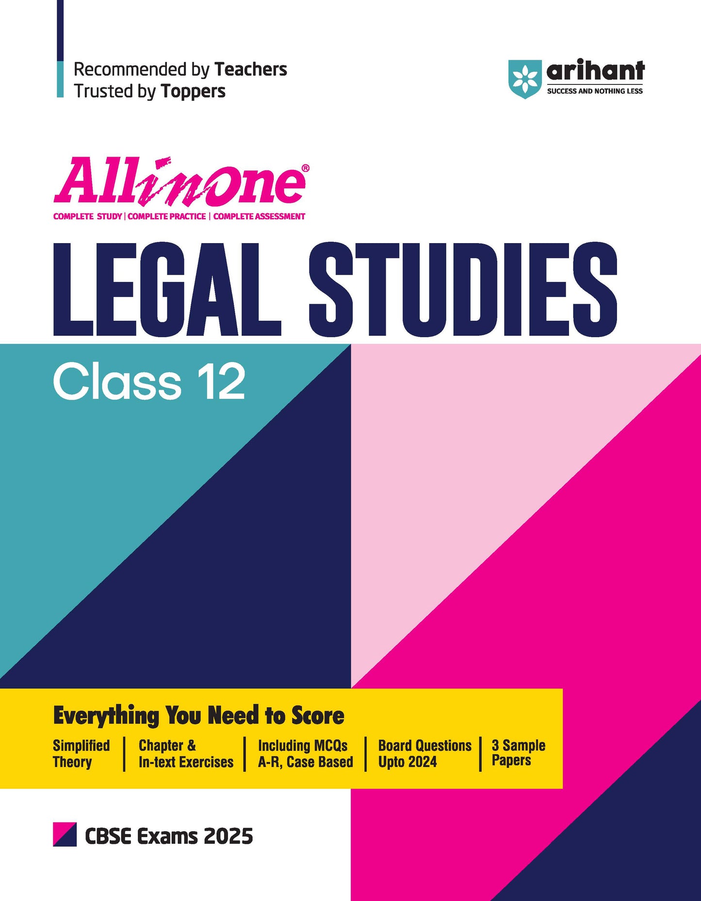 AII In One LEGAL STUDIES Class 12th Based On Latest NCERT For CBSE Exams 2025 | Mind map in each chapter | Clear & Concise Theory | Intext & Chapter Exercises | Sample Question Papers