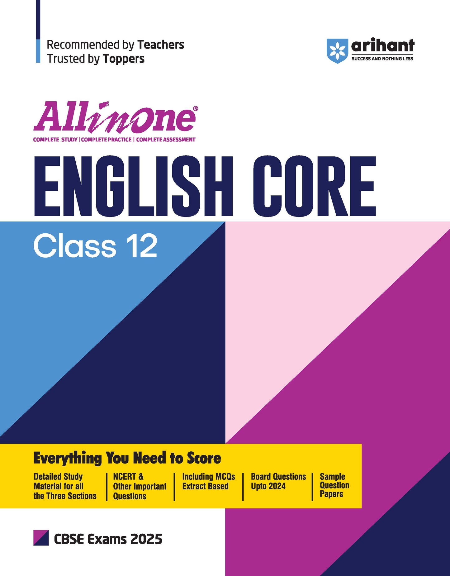 All In One English Core class 12th Based On Latest NCERT For CBSE Exams 2025 | Mind map in each chapter | Clear & Concise Theory | Intext & Chapter Exercises | Sample Question Papers