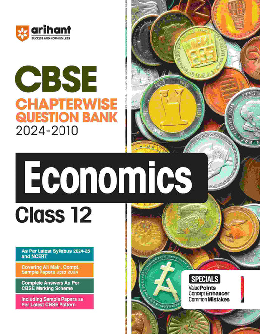 Arihant's CBSE Chapterwise Question Bank Economics for Class 12th (2024-2012)