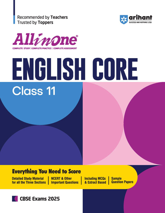 All In One ENGLISH CORE Class 11th Based On Latest NCERT For CBSE Exams 2025 | Mind map in each chapter | Clear & Concise Theory | Intext & Chapter Exercises | Sample Question Papers