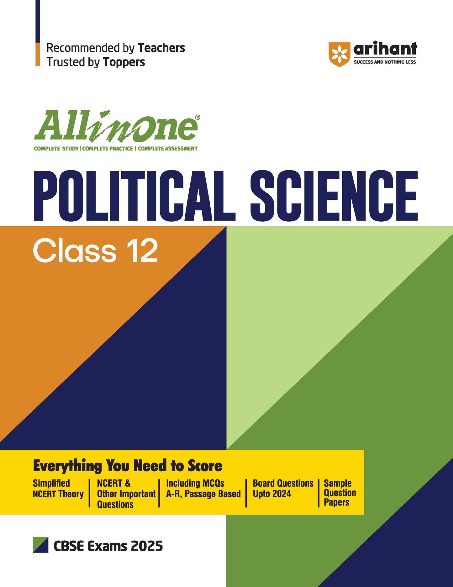 All In One Political Science Class 12th Based On Latest NCERT For CBSE Exams 2025 | Mind map in each chapter | Clear & Concise Theory | Intext & Chapter Exercises | Sample Question Papers