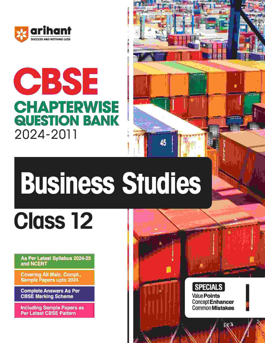 Arihant's CBSE Chapterwise Question Bank Business Studies for Class 12th (2024-2011)