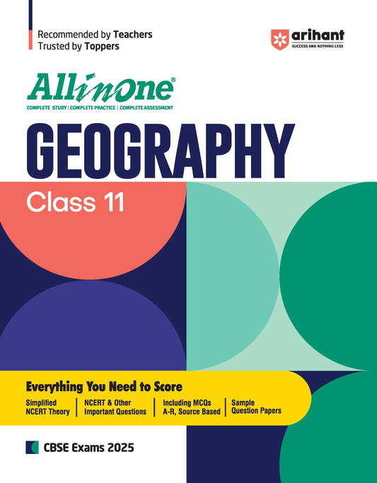 All In One Geography Class 11th Based On Latest NCERT For CBSE Exams 2025 | Mind map in each chapter | Clear & Concise Theory | Intext & Chapter Exercises | Sample Question Papers