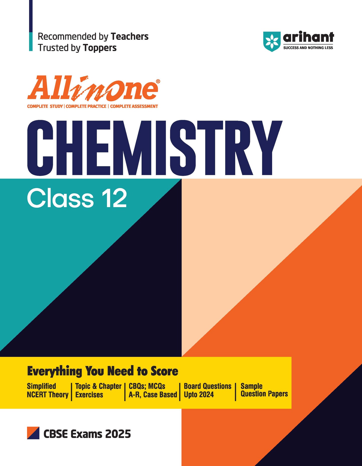 All In One Chemistry Class 12th Based On Latest NCERT For CBSE Exams 2025 | Mind map in each chapter | Clear & Concise Theory | Intext & Chapter Exercises | Sample Question Papers