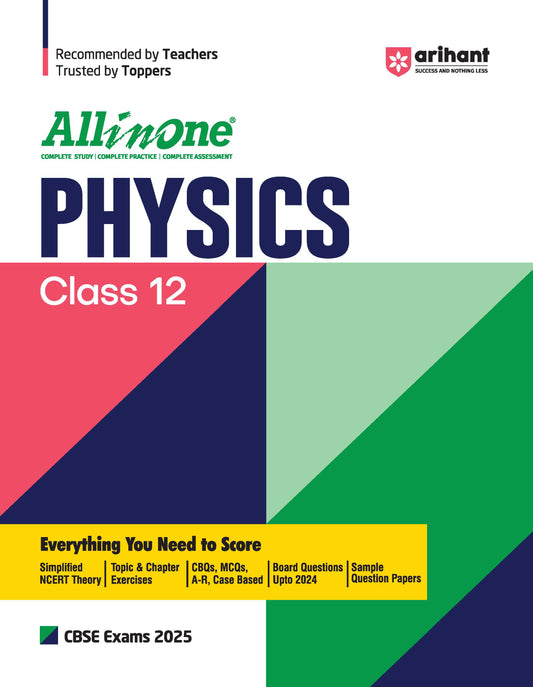 All In One Physics class 12th Based On Latest NCERT For CBSE Exams 2025 | Mind map in each chapter | Clear & Concise Theory | Intext & Chapter Exercises | Sample Question Papers