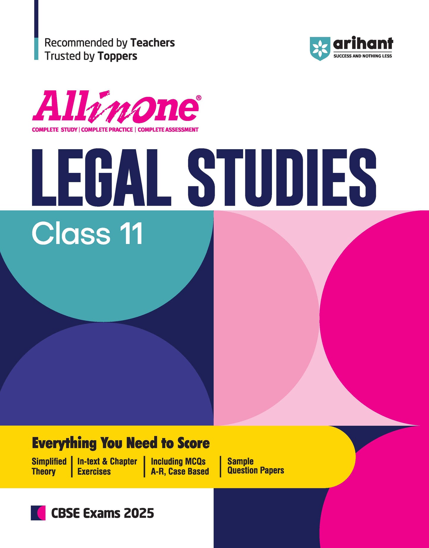 All In One LEGAL STUDIES Class 11th Based On Latest NCERT For CBSE Exams 2025 | Mind map in each chapter | Clear & Concise Theory | Intext & Chapter Exercises | Sample Question Papers