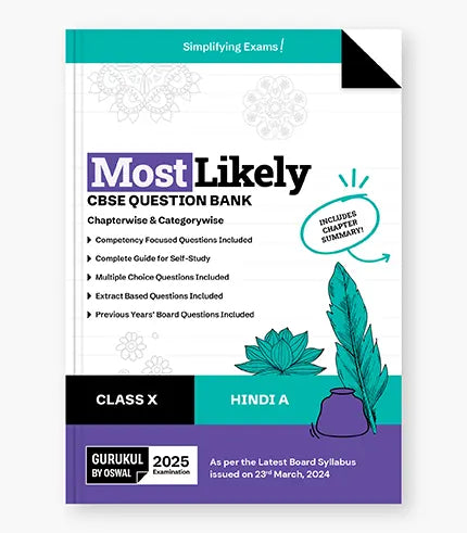 Hindi-A Most Likely Question Bank
CBSE Class 10 for 2025 Exam||Oswal gurukul