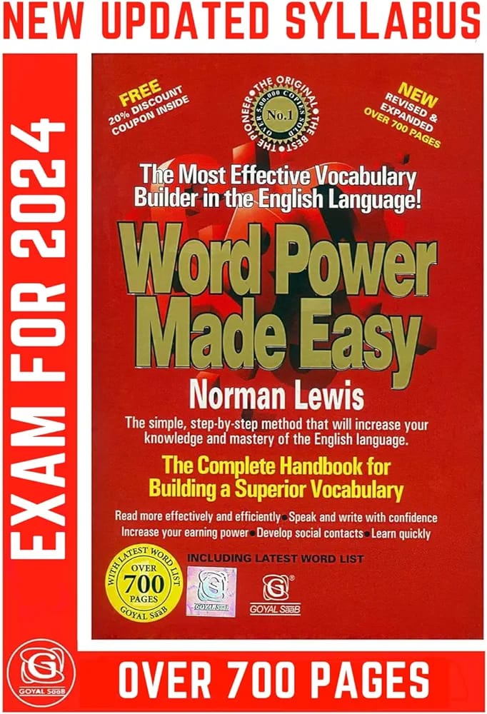 "Word Power Made Easy Including Latest Word List : Exam For 2024