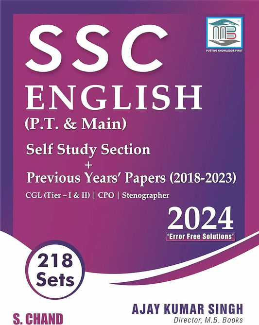 "SSC English (P.T. + Main) 218 Sets | Previous Years Papers (2018-2023)