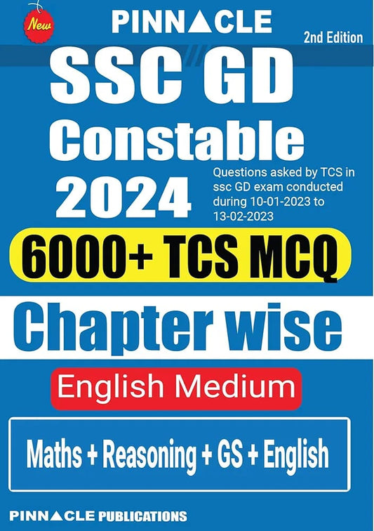 "SSC GD Constable 2024 : 6000 TCS MCQ chapter wise english medium complete coverage"