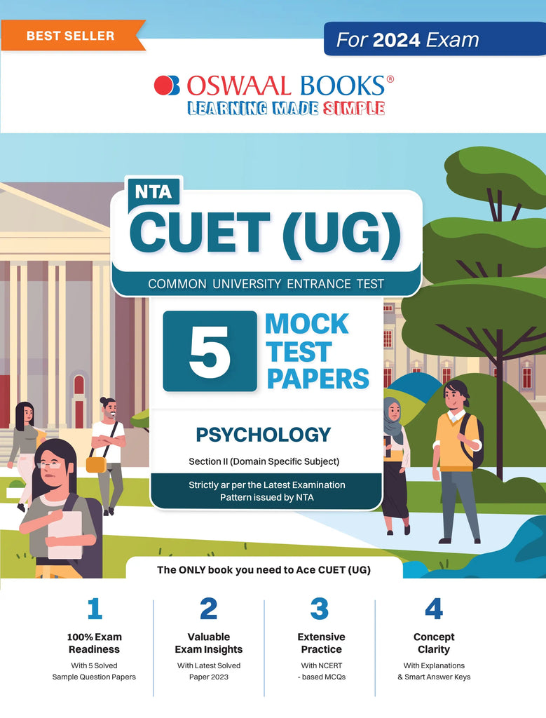 NTA CUET (UG) 5 Mock Test Papers Psychology For 2024 Exam