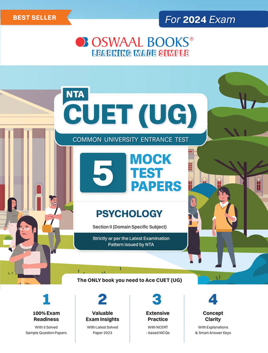 NTA CUET (UG) 5 Mock Test Papers Psychology For 2024 Exam