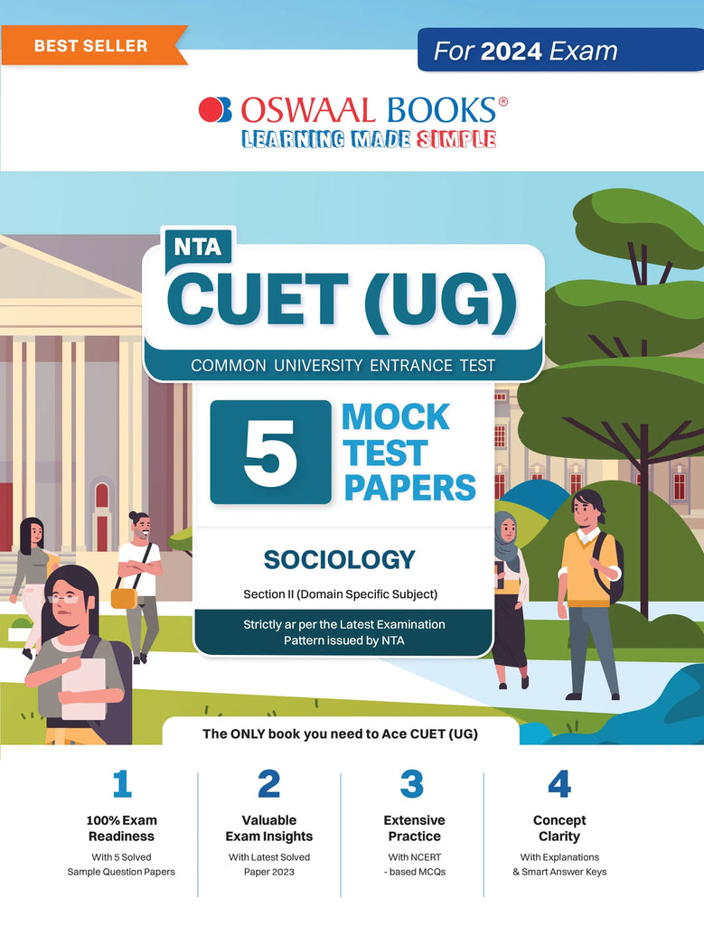 NTA CUET (UG) 5 Mock Test Papers Sociology For 2024 Exam
 32 reviews