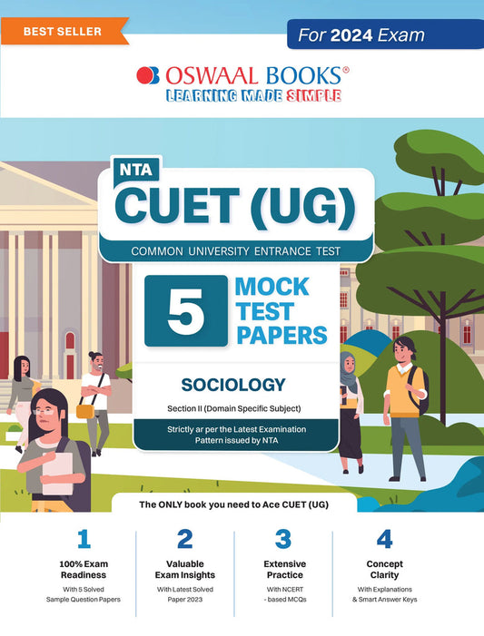 NTA CUET (UG) 5 Mock Test Papers Sociology For 2024 Exam
 32 reviews