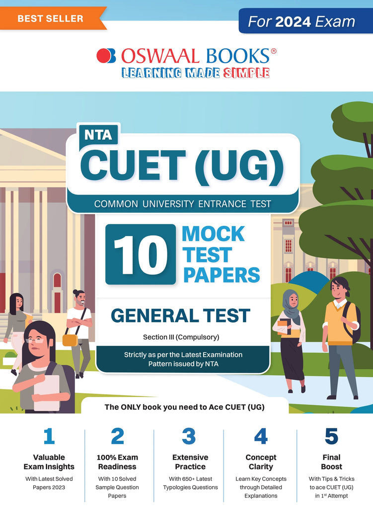 NTA CUET (UG) 10 Mock Test Papers General Test Section III (Compulsory) For 2024 Exam