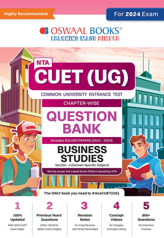 NTA CUET (UG)| Question Bank Chapterwise & Topicwise Business Studies For 2024 Exam
 15 reviews