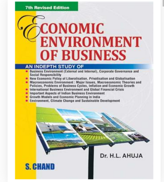 Economic Environment of Business (Macro Eco.Analysis)| HL Ahuja| S Chand