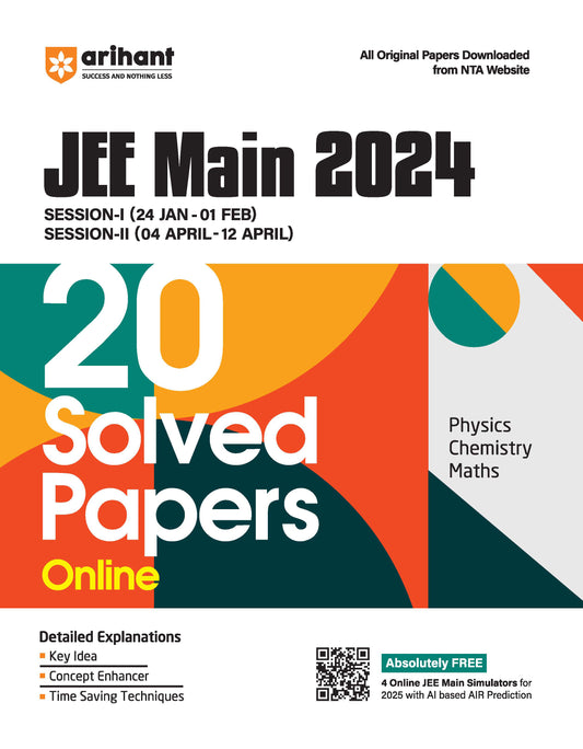 JEE Main 2024 (20 Solved Paper) Online | Session 1 & 2 | Physics, Chemistry, Maths |
Paperback
ISBN
:
9789359980522
Binding
:
Paperback
MRP