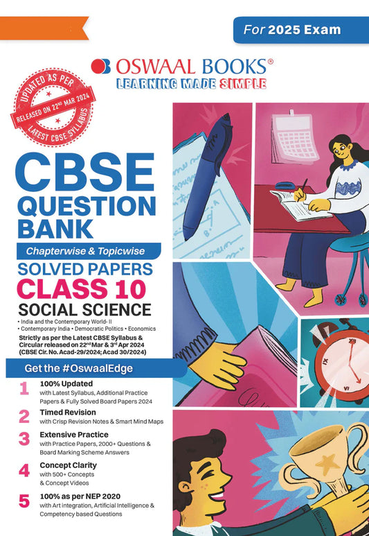 CBSE Question Bank Class 10 Social Science, Chapterwise And Topicwise Solved Papers For Board Exams 2025