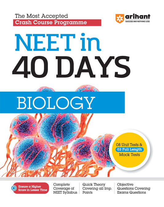 The Most Accepted Crash Course Programme NEET in 40 Days BIOLOGY
Paperback
ISBN
:
9789358894295
Edition
:
Fourteen
Binding
:
Paperback