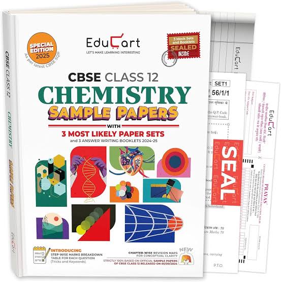 Educart CBSE Chemistry Class 12 Sample Paper 2024-25 (With exclusive CBSE Mock Booklets for 2025 Exam)